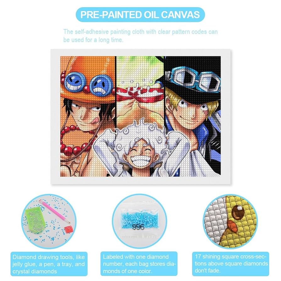 Amazon.co.jp: 45×60cm ダイヤモンドアート ONE PIECE